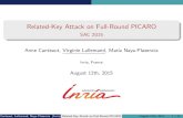 Related-Key Attack on Full-Round PICARO - SAC 2015...August 12th, 2015 Canteaut, Lallemand, Naya-Plasencia (Inria) Related-Key Attack on Full-Round PICARO August 12th, 2015 1 / 25