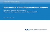 Security Configuration Note - AudioCodes · 6/14/2020  · 400HD IP Phone Series Security Configuration Note Ver. 3.4.3 - Teams Compatible and Generic SIP Created Date: 6/14/2020