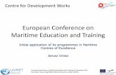 European Conference on Maritime Education and Training · training in Europe could be considered. The European Union Strategy for the Baltic Sea Region (EUBSR) which proposes (Inter