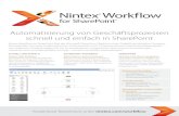 Automatisierung von Geschäftsprozessen schnell …nintexdownload.com/Nsupport/NW_flyer_German.pdfNintex Forms erstellt die erforderlichen Elemente für Nintex Workflow for SharePoint