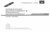 OPERATIONS MANAGEMENT & STRATEGIC MANAGEMENT … · 4.8 Lean Operations 110 4.9 Just-In-Time (JIT) 111 4.10 Transportation Model 111 4.11 Linear Programming Technique 129 Study Note