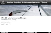 IN112 Mathematical Logic Lab session on Prolog · forallX andY,ifthereexistsaZ suchthatX isanancestorofZ and Z isaparentofY,thenX isanancestorofZ å ancestor(X, Y) :- ancestor(X,