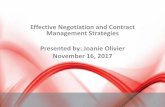 Effective Negotiation and Contract Management Strategies ... · vendor portfolio’s to include on average 950 vendors across 1800 individual subscription services, with a spend value