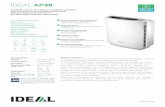 IDEAL AP30 - deskidea.com · Sensor inteligente Bajo consumo. Funcionamiento silencioso Recomendado para personas alérgicas. Descripcióndel producto. Purificador de aire con sistema