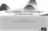 Calcul numérique en mathématiques Le logiciel Scilab · •C’est pas cher •Bien adapté aux programmes de lycées La calculatrice Tout le calcul numérique fait avec une calculatrice