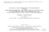 STUDY ON RAILWAY STRATEGY FOR ENHANCEMENT ...13-027 JR 1R STUDY ON RAILWAY STRATEGY FOR ENHANCEMENT OF RAILWAY NETWORK SYSTEM IN METRO MANILA OF THE REPUBLIC OF THE PHILIPPINES FINAL