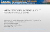 ADMISSIONS INSIDE & OUT€¦ · AACRAO - Denver 2014 Session ID: 2012.0 Session Rules of Etiquette •Please silence your cell phone/pager •Please complete the session evaluation