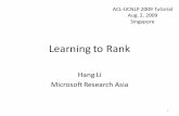 Learning to Rankread.pudn.com/downloads700/sourcecode/math/2817571/learn to ra… · Learning to Rank = training ranking model using supervised learning for information presentation