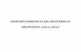 Departamento de Botánica. Memoria curso 2011-2012campus.usal.es/~memoria/1112/06_investiga/Departam... · DEPARTAMENTO DE BOTÁNICA. MEMORIA 2011-2012 . Universidad de Salamanca