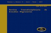 Revista Transdisciplinaria de Estudios Migratorios · Responsables de la última actualización de este número de la Unidad de Informática ECORFAN. ESCAMILLA-BOUCHÁN, Imelda, LUNA-SOTO,