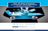 The 12 Best Practices in Contract Management · The 12 Best Practices of Contract Management 1 Foreword 2 Introduction 3 Executive Summary 4 The Modern Era - Goodbye Pyramid, Hello