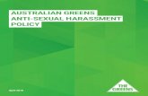AUSTRALIAN GREENS ANTI-SEXUAL HARASSMENT POLICY€¦ · APPENDIX – Memorandum of Understanding: Access to Internal Sexual Harassment Policies, Processes and By-Laws 23 Australian