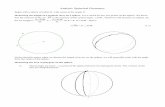 Analytic Spherical Geometry · Analytic Spherical Geometry: Begin with a sphere of radius R, with center at the origin O. Measuring the length of a segment (arc) on a sphere. Let