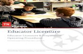Educator Licensure Operating Procedures for Districts - tn.gov · Nashville, TN 37234 • Tel: (615) 532-4885 • Educator.Licensure@tn.gov • tn.gov/education 26 | Revised October