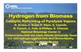 Hydrogen from Biomass - Energy · Hydrogen from Biomass Catalytic Reforming of Pyrolysis Vapors R. Evans, L. Boyd, C. Elam, S. Czernik, R. French, C. Feik, S Phillips, E. Chornet