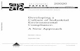 Developing a Environmental Compliance: A New Approach...Developing a Culture of Industrial EnvironmentaLl Compliance: A New Approach Negctiated compliance agreements and offer the