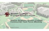 BC Community Task Force Presentation · Brighton Athletics Fields . Officials arking spaces Batting Cage 220. Synthetic Turf Softball Fie d Plaza Entry Plaza 129 Lake Street Support