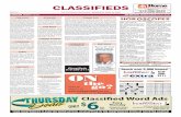 CLASSIFIEDS · a classified ad. Let our com-munity know how to keep in touch by posting your busi-ness hours and what online services you offer. Contact Dianna at 519-396-3111 or