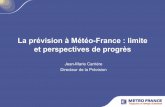 La prévision à Météo-France : limite et perspectives de ... · En aval des modèles de prévision numérique : la prévision de l’état du sol et de la température de chaussée