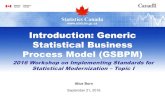 Introduction: Generic Statistical Business Process Model ... · PDF file Introduction: Generic Statistical Business Process Model (GSBPM) Background Statistical production has traditionally