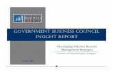 GOVERNMENT BUSINESS COUNCIL INSIGHT REPORT · • Among agencies that do not prioritize electronic records management systems, 41 percent of program managers identify the lack of