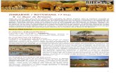 ZIMBABWE / BOTSWANA 17 Días - Bidon 5 · 2017-12-27 · 07- NATA / MAKGADIKGADI PANS Dunas de arena, penínsulas e islas rocosas y zonas desérticas. En la superficie de las salinas