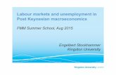 Labour markets and unemployment in Post Keynesian … · 2020-01-30 · Conclusion & other issues 2. Fundamental uncertainty Effective demand Social conflict Post Keynesian Economics.