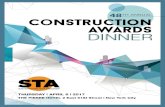 48 CoNSTruCTioN AWArDS DINNER - STA NYCstanyc.com/wp-content/.../2017/04/2017-STA-Construction-Awards-J… · 4 2017 ANNUAL CONSTRUCTION AWARDS DINNER Subcontractors Trade Association