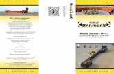 Mobile Barriers MBT-1 Brochure Barriers...Mobile Barriers LLC 24918 Genesee Trail Road • Golden, Colorado 80401 phone 303-526-5995 • fax 303-526-9959 email info@mobilebarriers.com