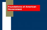 Foundations of American Government · Foundations of American Government Government The institution through which a society makes and enforces its public policies –made up of those
