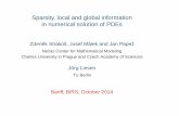 Sparsity, local and global information in numerical ... · 3. Discretization by restriction to a ﬁnite dimensional subspace 4. Algebraic preconditioning and the functional spaces
