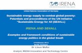 IRENA AND SE4ALL - DGVN · REmap 2030 Pathways for a doubling of the share of renewable energy in the global energy mix by 2030 (1 of 3 SE4ALL objectives) Technology options to meet