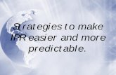 Strategies to make IPR easier and more predictable. · Strategy 1. Reduce IPR by increasing expansion, and proclination. Favor .2, and .3, not .4 and .5. Spread out the IPR among