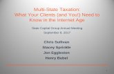 Multi-State Taxation: What Your Clients (and You!) Need to ...€¦ · –Do not use “separate accounting” or “transfer pricing” –BEPS Recommendations • Very disparate