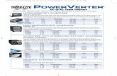 Power AC appliances, tools and office equipment wherever you go! · 2001-09-26 · APS2012 12 volt 2000 watts 4000 watts Hardwire 38 lb APS2424 24 volt 2400 watts 4800 watts Hardwire