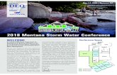 2018 Montana Storm Water Conference · Thursday, May 3 8:00am-5:00pm Special Training Session: WQM 130 (Madison) 9:00-11:00am Tour #1: Story Mill Community Park Tour (Sponsored by: