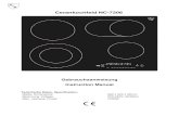NC-7206 - Kitchen & Home · 2018-01-20 · Cerankochfeld NC-7206 Gebrauchsanweisung Instruction Manual Technische Daten, Specification: Maße, Dimensions: 590 x 520 x 56mm Spannung,