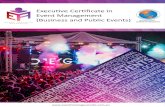 Executive Certificate in Event Management (Business and Public … · 2020-01-15 · Executive Certificate in Event Management (Business and Public Events) . The number and type of