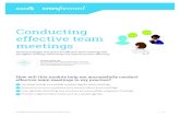 Conducting effective team meetings - Resource Hubresourcehub.practiceinnovationco.org/wp-content/... · Conducting effective team meetings Release Date: June 2015 End Date: June 2019