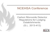 OSFM PPT Template 1 - NCEHSA · How CO alarms work UL exposure limits –30 ppm for 30 days –150 ppm for 10-50 minutes –70 ppm for 60-240 minutes –400 ppm for 4-15 minutes Scope