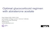 Optimal glucocorticoid regimen with abirateroneacetate · 2019-09-05 · Prednisone 5 mg QD Prednisone 2.5 mg BID Dexamethasone 0.5 mg QD Total Censored observation Prednisone 5 mg