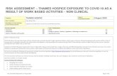 RISK ASSESSMENT THAMES HOSPICE EXPOSURE …...Exposure to Covid-19 as a result of any work-based activities. Persons exposed: Type of assessment: Employees Initial Contractors Change