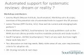 Automated support for systematic reviews: dream or realityuk.cochrane.org/sites/uk.cochrane.org/files/public... · 2020-07-22 · •Query expansion •Machine translation •NLU