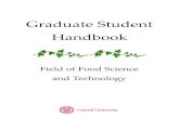 Graduate Student Handbook - Food Science · 2015-05-01 · Updated May 2015 Page 4 Areas of Concentration in Food Science & Technology Food Science (General) Advanced studies in food