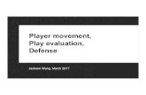 Player movement, Play evaluation, Defenseurtasun/courses/CSC2541_Winter... · Counterpoints: Advanced Defensive Metrics for NBA Basketball CHARACTERIZING THE SPATIAL STRUCTURE OF