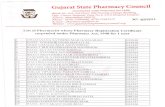 Gujarat State Pharmacy Councilgujaratpharmacycouncil.org/mwtadmin/uploads/files/List... · 2020-02-20 · Gujarat State Pharmacy Council (Constituted under Pharmacy Act 1948) Block