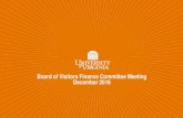 Board of Visitors Finance Committee Meeting …...Board of Visitors Finance Committee Meeting December 2016 Finance Committee Agenda Action Items: 1. Issuance of General Revenue Pledge