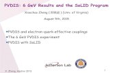 PVDIS: 6 GeV Results and the SoLID Program · 2016-07-19 · PVDIS at 6 GeV (JLab E08-011, ran in Oct-Dec. 2009) Students: Xiaoyan Deng, Kai Pan, Diancheng Wang (PhD) Postdoc: Ramesh