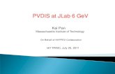 PVDIS at JLab 6 GeVweb.mit.edu/.../3-1410/pan/525-0-PVDIS_PANIC2011.pdf · 2011-07-25 · PVDIS 12 GeV upgrade. Data analysis is ongoing, close to complete (90% done). Expected to