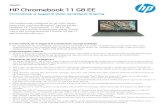 HP Chromebook 11 G8 EE · potentiale med cloudbaseret læring på den holdbare HP Chromebook 11 G8 EE, der holder trit med de studerendes aktive livsstil , mens det hur tigstar tende